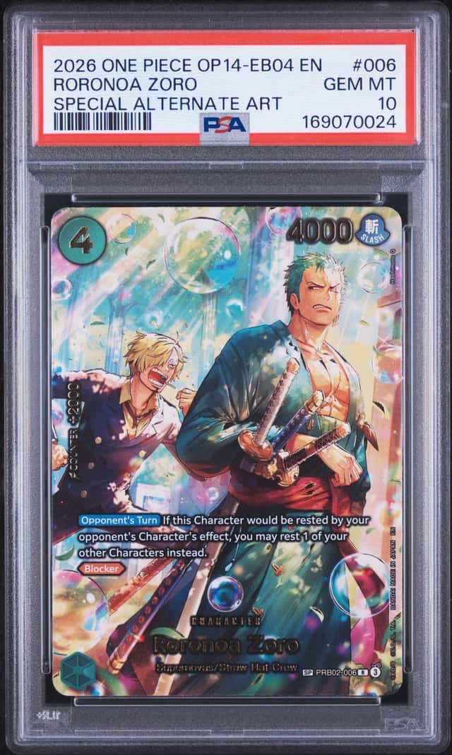 2026 One Piece the Azure Sea's Seven Special Alternate Art Roronoa Zoro #PRB02-006