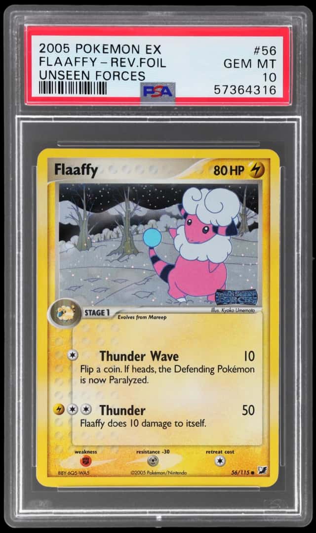 2005 Pokemon Ex Unseen Forces Holo Flaaffy #56