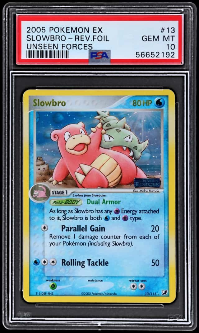 2005 Pokemon Ex Unseen Forces Reverse Foil Slowbro #13
