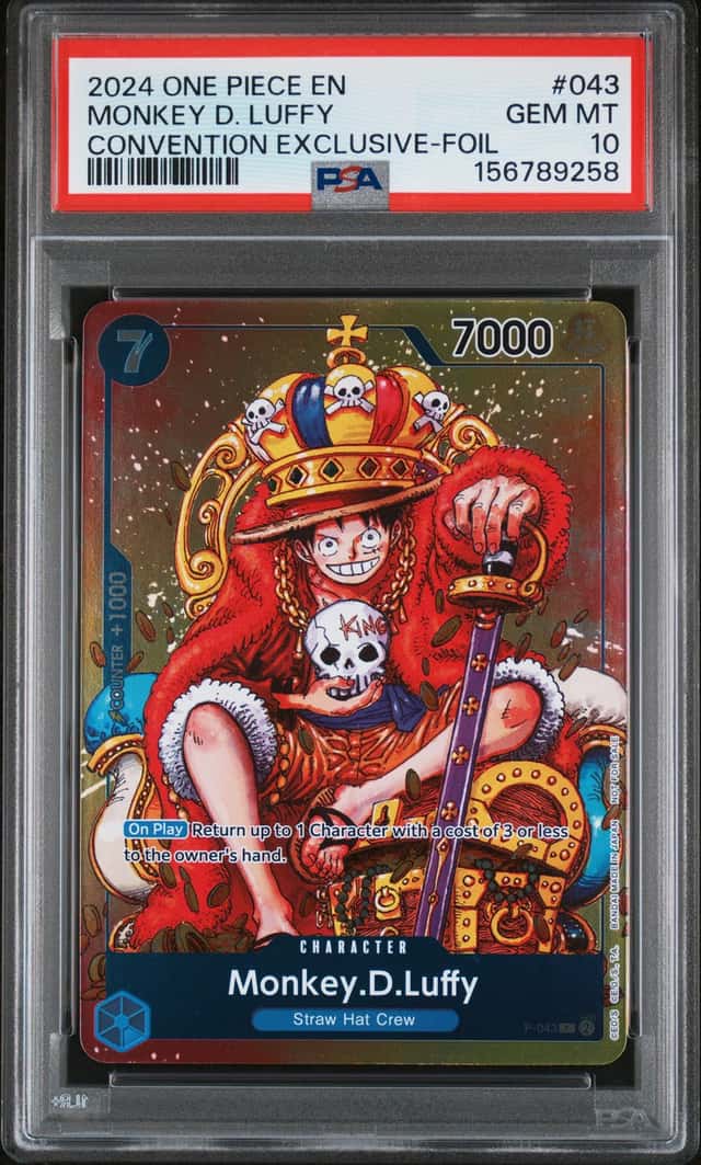 2024 One Piece Regional Participation Pack Monkey D. Luffy Promo #P-043 PSA 10
