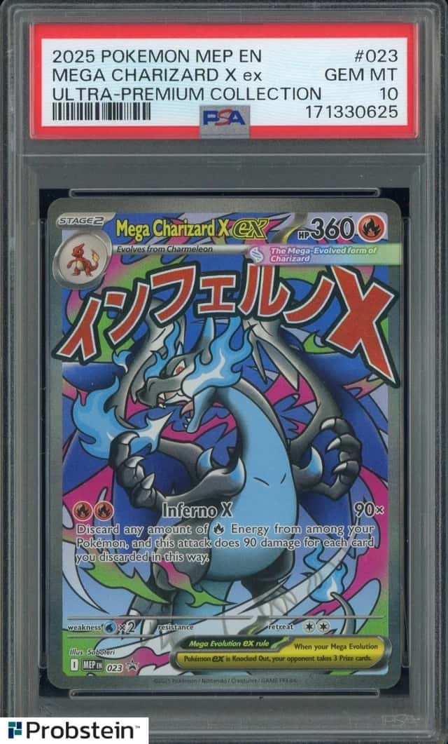 2025 Pokemon MEP EN BSP Ultra Premium UPC #023 Mega Charizard X ex PSA 10