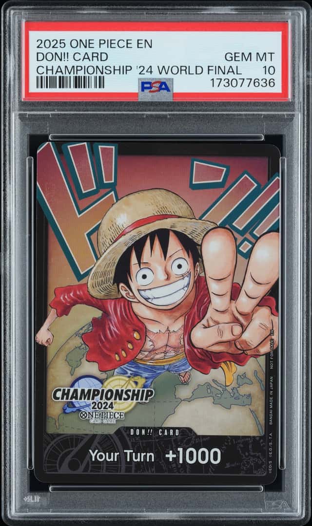 2025 ONE PIECE EN CHAMPIONSHIP '24 WORLD FINAL DON!! PROMO LUFFY PSA 10 GEM MINT