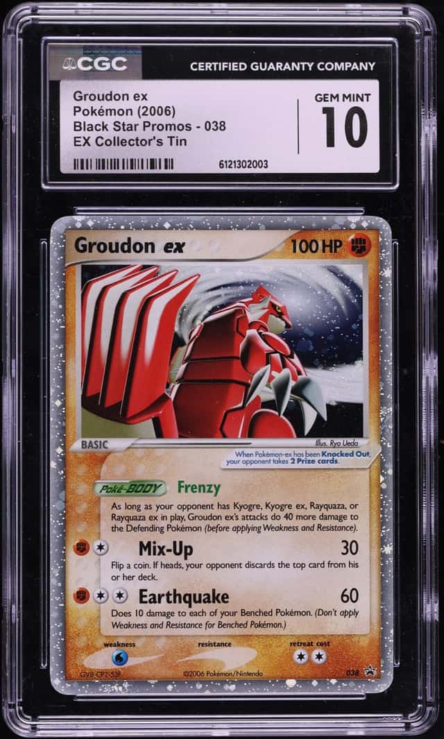 2006 Pokemon EX Black Star Promo EX Collector's Tin Holo Groudon EX #38 CGC 10 GEM MINT