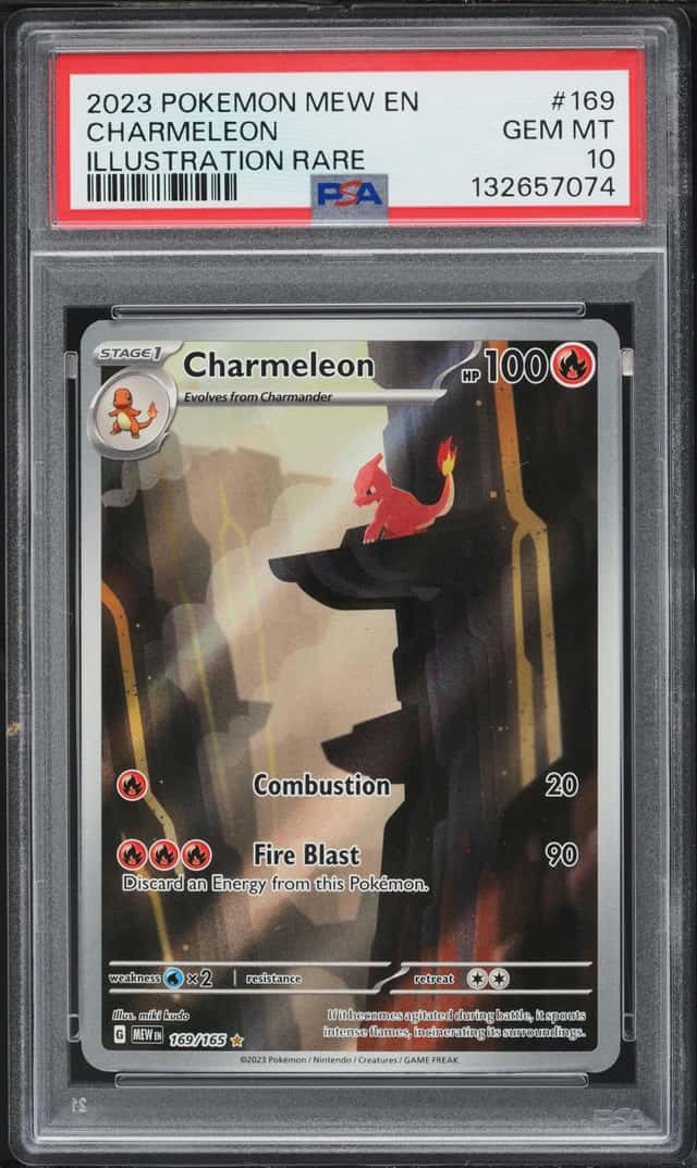 2023 Pokemon Scarlet & Violet 151 IR Charmeleon #169 PSA 10 GEM MINT