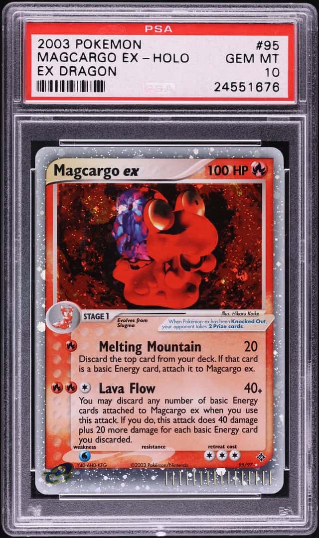 2003 Pokemon EX Dragon Holo Magcargo Ex #95 PSA 10 GEM MINT