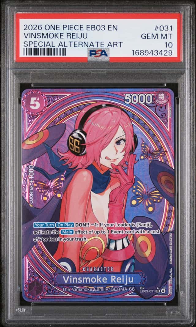 2026 One Piece Extra Booster Heroines SR Alt Art Vinsmoke Reiju #031 PSA 10 GEM MINT