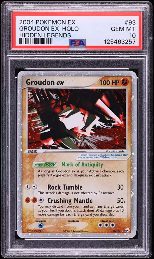 2004 Pokemon EX Hidden Legends Holo Groudon ex #93 PSA 10 GEM MINT