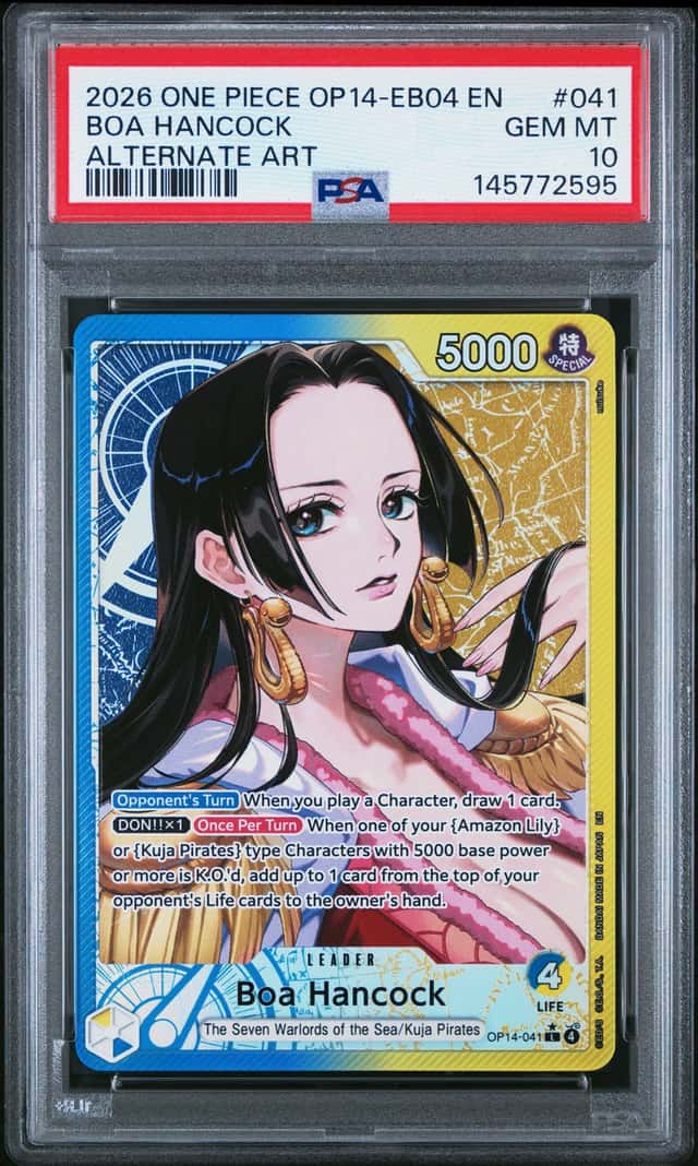 2026 One Piece OP14-EB04 EN Alternate Art #041 Boa Hancock PSA 10 GEM MINT