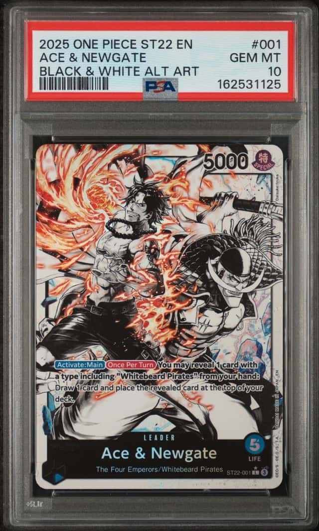 2025 ONE PIECE STARTER DECK ST22-ACE & NEWGATE #001 ACE & NEWGATE PSA 10