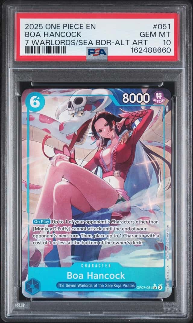 2025 ONE PIECE SEVEN WARLORDS OF THE SEA BINDER SET #051 BOA HANCOCK PSA 10