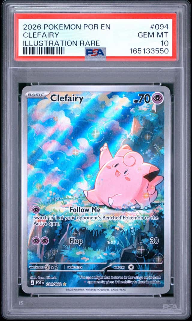 CLEFAIRY 2026 POKEMON PERFECT ORDER 094/088 ILLUSTRATION RARE PSA 10 Q4374