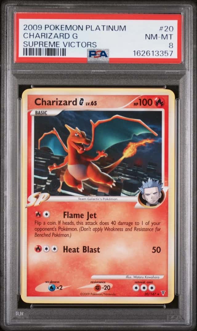 2009 POKEMON PLATINUM SUPREME VICTORS #20 CHARIZARD G PSA 8