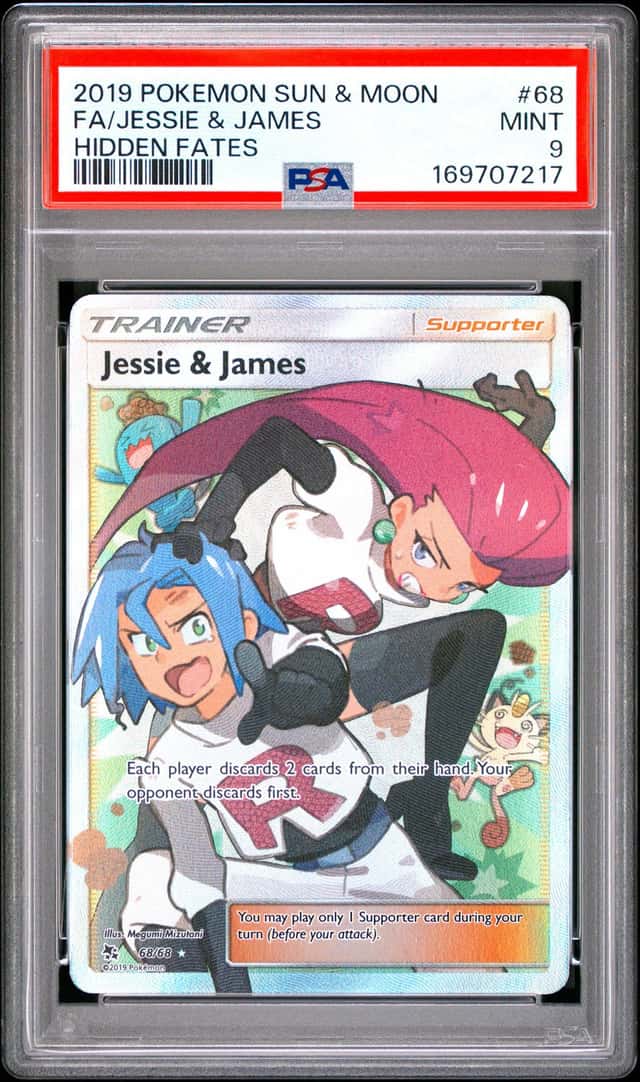 Pokemon 2019 Jessie & James 68/68 Full Art UR Hidden Fates GEM MINT PSA 10