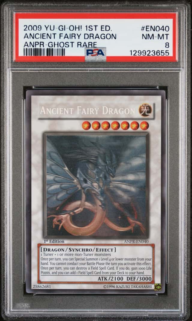 Ancient Fairy Dragon ANPR-EN040 1st Edition-Ghost Rare Yugioh PSA 8 Nm-Mt *655