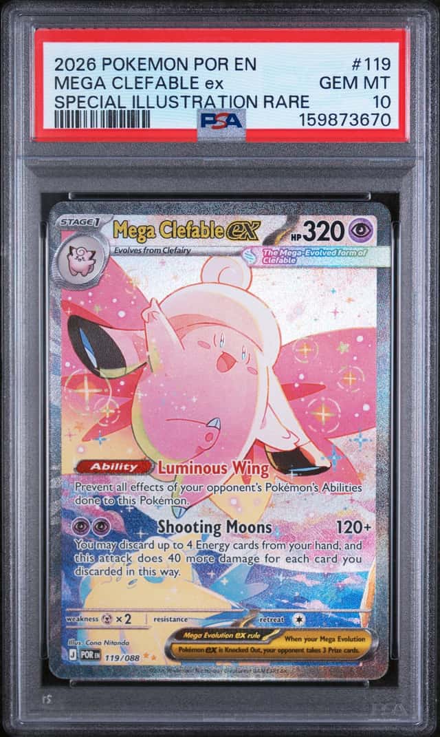2026 Pokemon Mega Clefable EX 119 Special Illustration Rare Perfect Order PSA 10