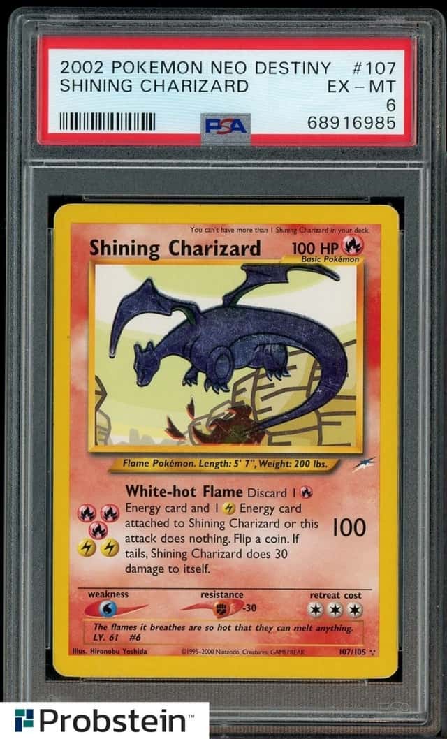 2002 Pokemon Neo Destiny #107 Shining Charizard PSA 6 EX-MT