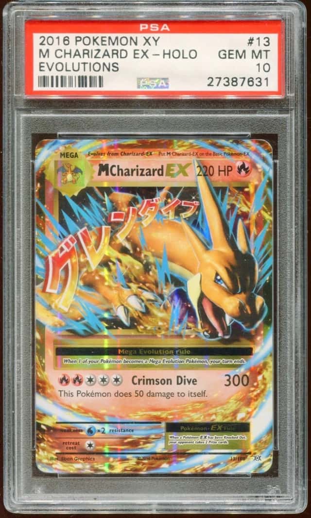 2016 POKEMON XY EVOLUTIONS CHARIZARD EX 13/108 FULL ART HOLO RARE GEM PSA 10 E10