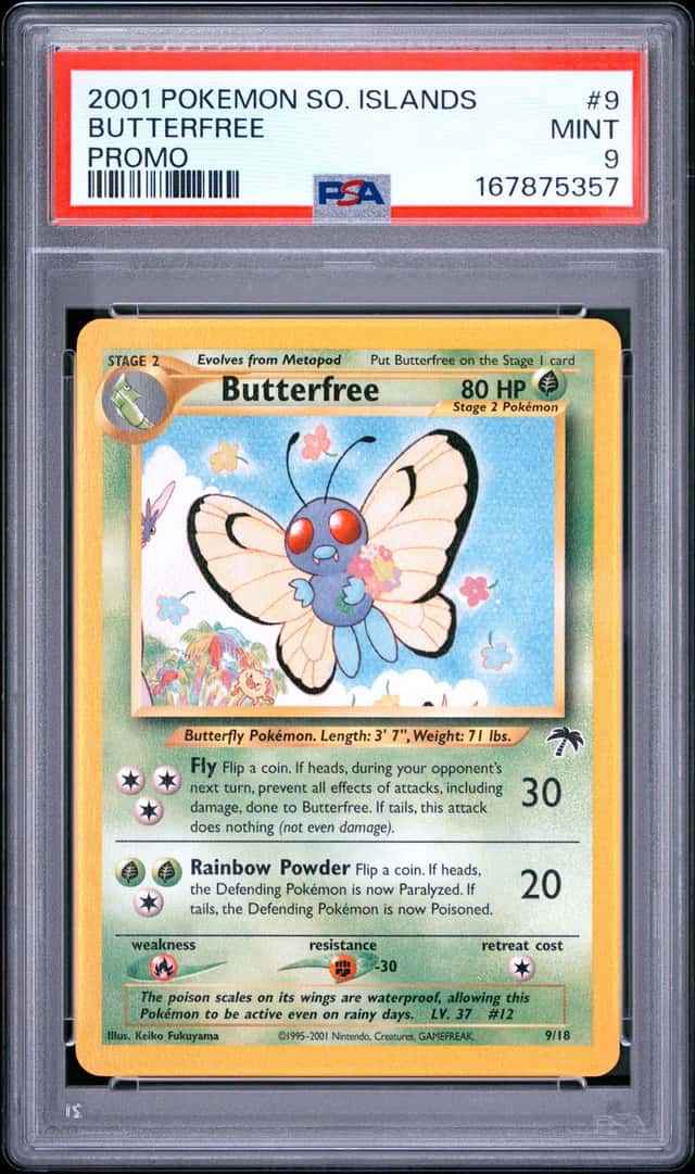 2001 POKEMON SOUTHERN ISLANDS PROMO #9 BUTTERFREE PSA 9