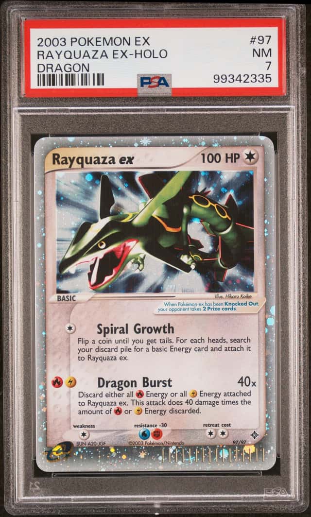 Rayquaza ex Holo #97 EX Dragon 2003 Pokemon PSA 7