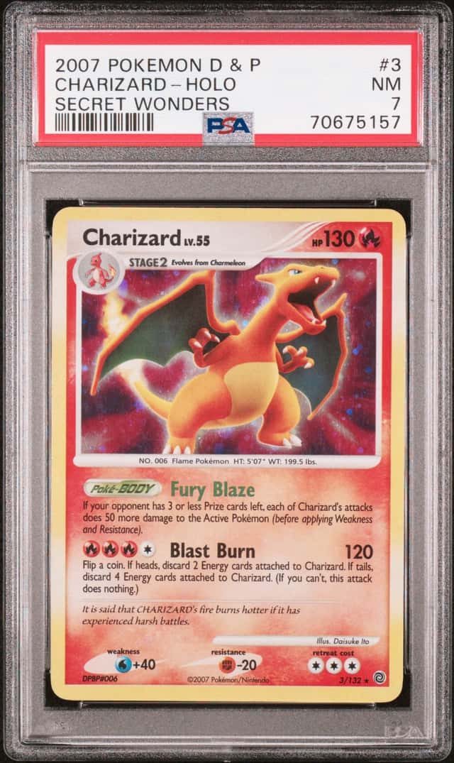 2007 Pokémon Diamond & Pearl Secret Wonders Charizard #3/132 Holo
