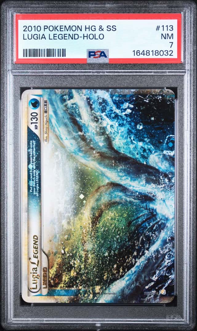LUGIA LEGEND 2010 POKEMON HEARTGOLD & SOULSILVER 113/123 LEGEND PSA 7
