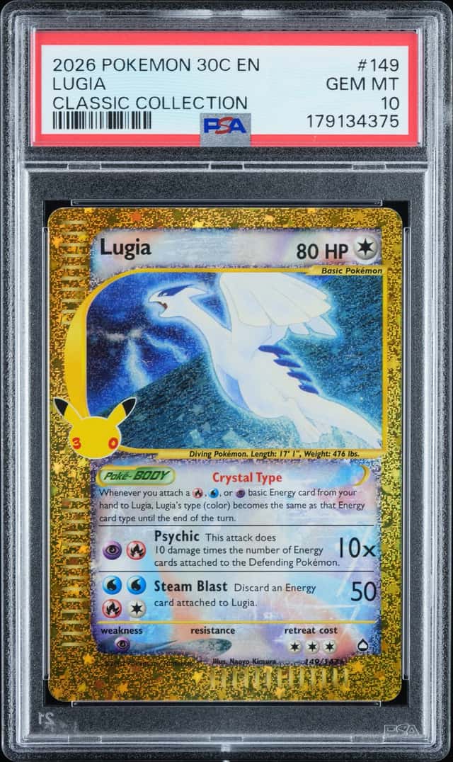 PSA 10 Crystal Lugia EN 30th Anniversary Celebration Collection 2026 #149 