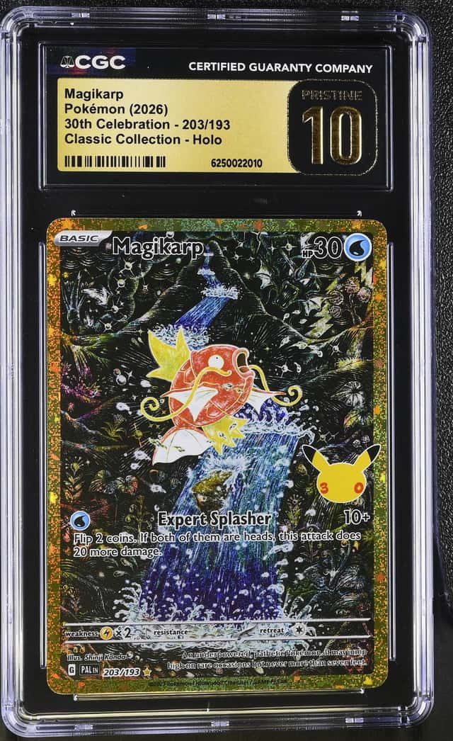 Magikarp *CGC PRISTINE 10* Classic Collection Holo *30th Celebration* #203/193