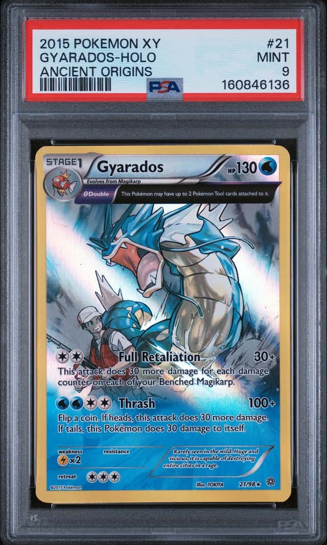 2015 Pokemon XY Ancient Origins Gyarados Holo #21/98 PSA 9