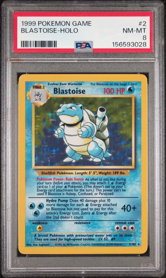 1999 Pokemon Game Blastoise-Holo #2 PSA 8