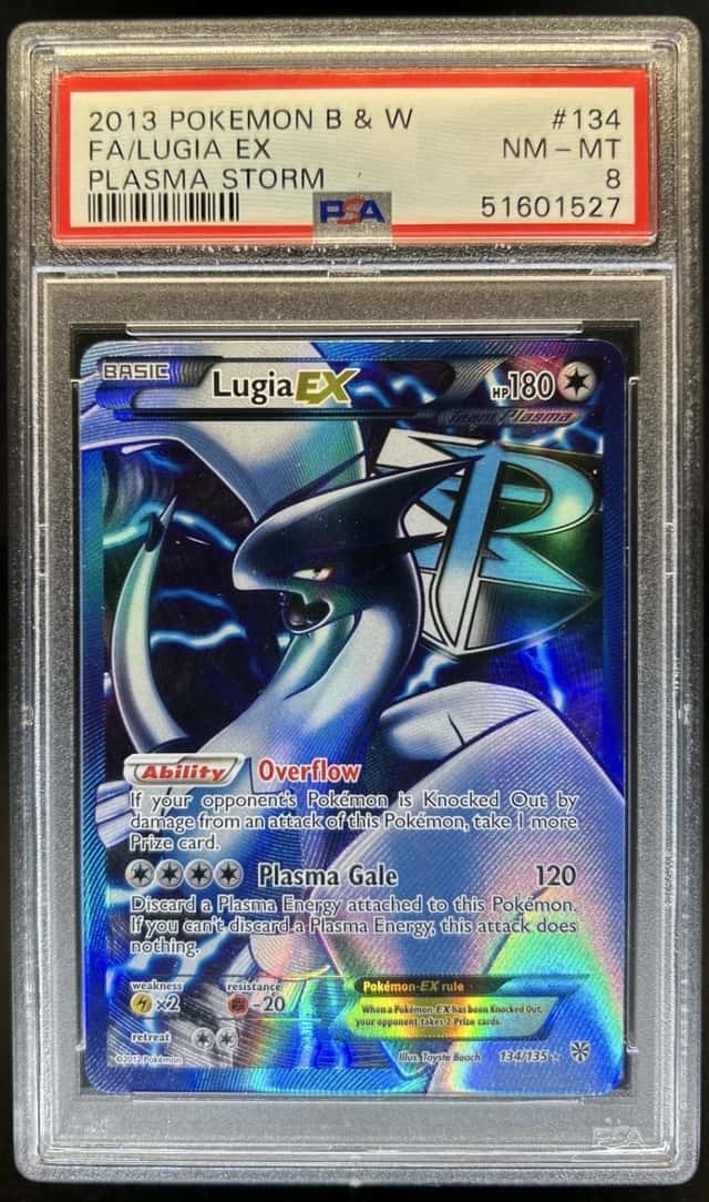 2013 Pokemon Black & White Plasma Storm Lugia #134/135 PSA 8
