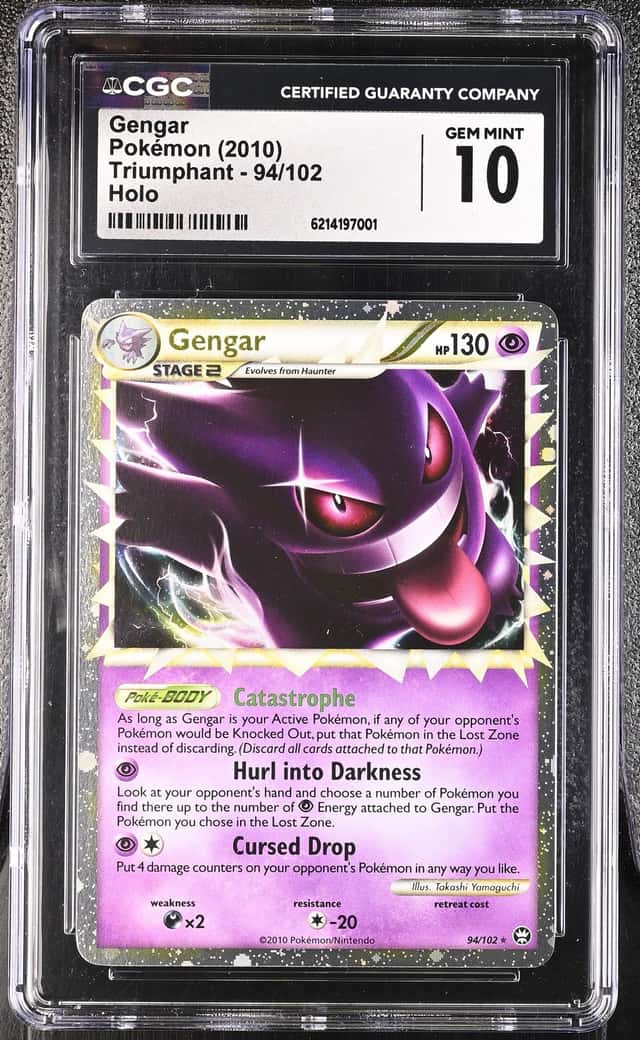 2010 Pokemon HeartGold & SoulSilver Triumphant Gengar #94/102 CGC 10 GEM MINT