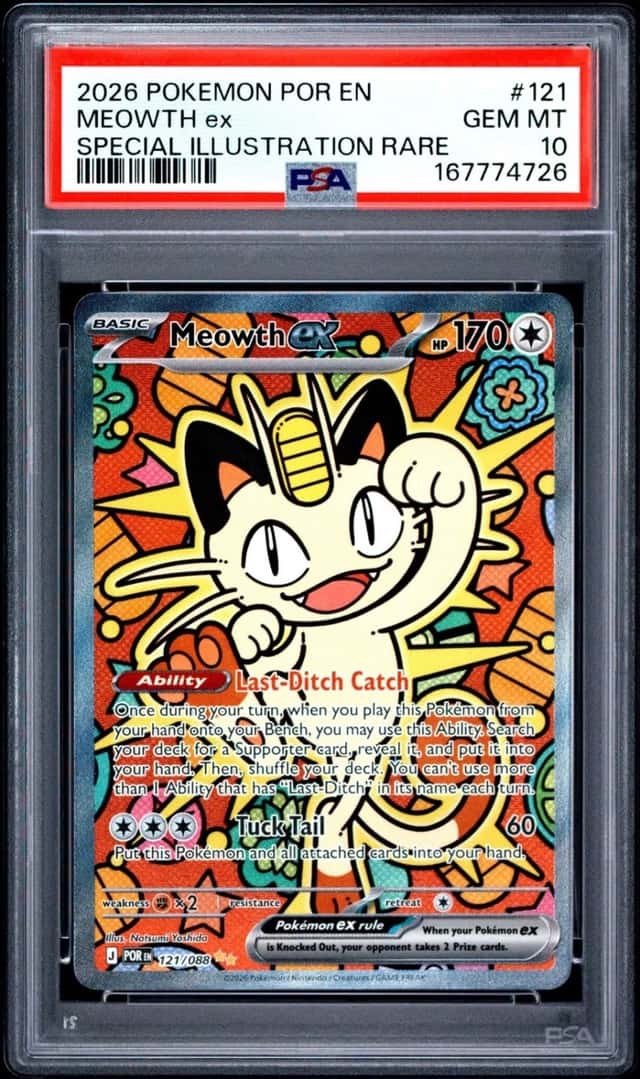 Pokemon Meowth Ex Perfect Order Special Illustration Rare #121 PSA 10 Gem Mint