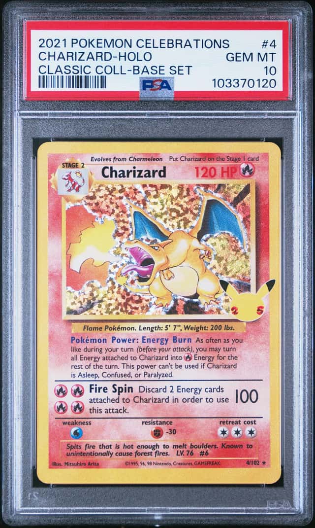 Pokemon TCG 2021 Celebrations Classic Collection Charizard 4/102 Holo PSA 10