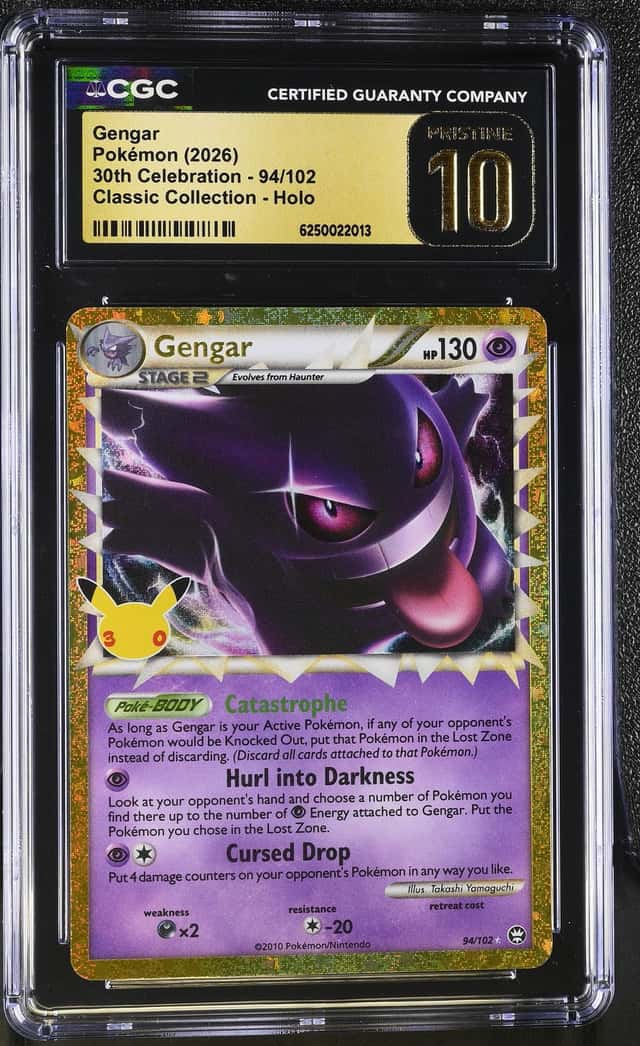 Gengar *CGC PRISTINE 10* Classic Collection Holo *30th Celebration* #94/102