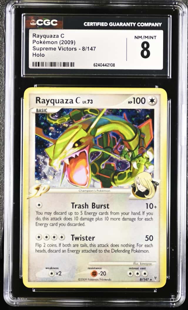 2009 Pokemon Supreme Victors #8 Rayquaza C Holo CGC 8 NM-MT
