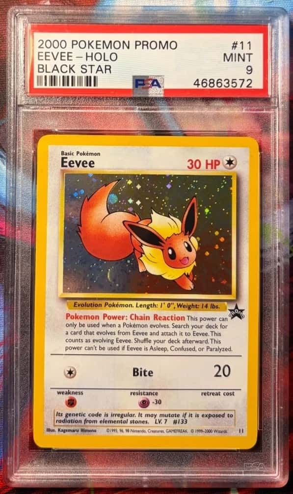 2000 Pokemon Black Star Promo #11 Eevee Holo PSA 9 MINT WOTC Vintage