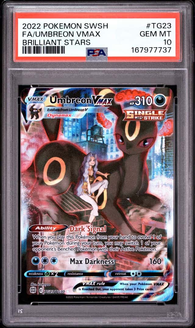 Umbreon VMAX TG23/TG30 Swsh09: Brilliant Stars Trainer Holo PSA 10 POKEMON