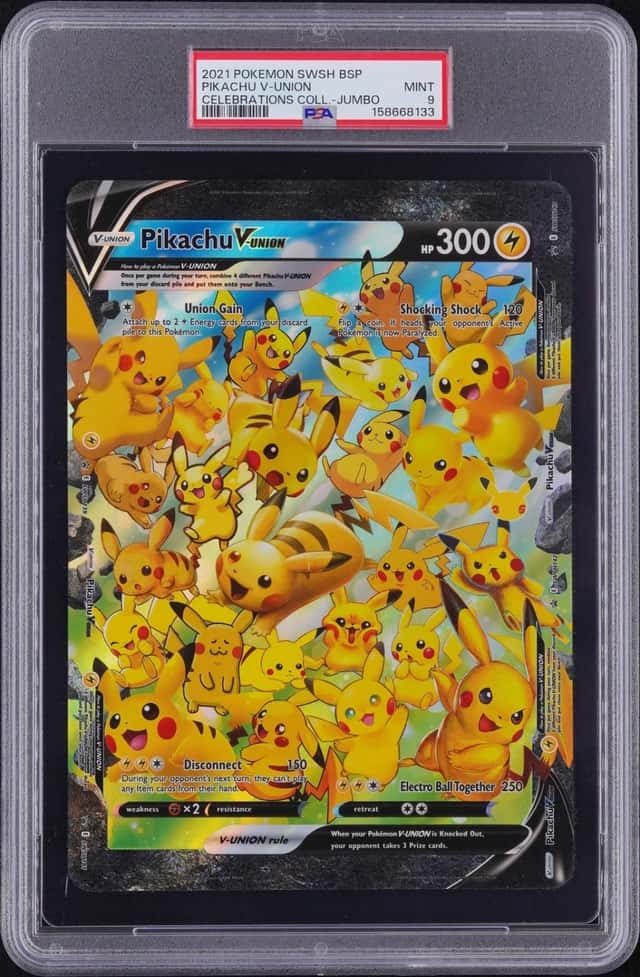 2021 POKEMON SWSH BLACK STAR PROMO PIKACHU V-UNION PSA 9