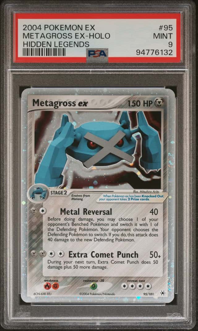 2004 Pokemon Ex Hidden Legends Holo Metagross Ex #95