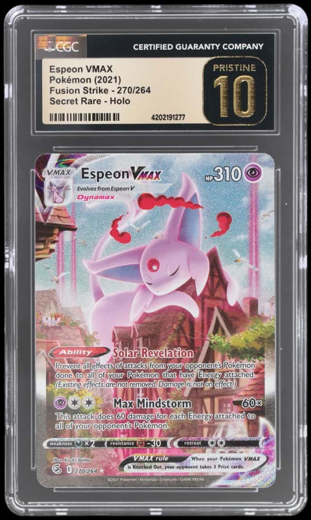 2021 Pokemon Sword and Shield Fusion Strike Secret Rare Espeon Vmax #270
