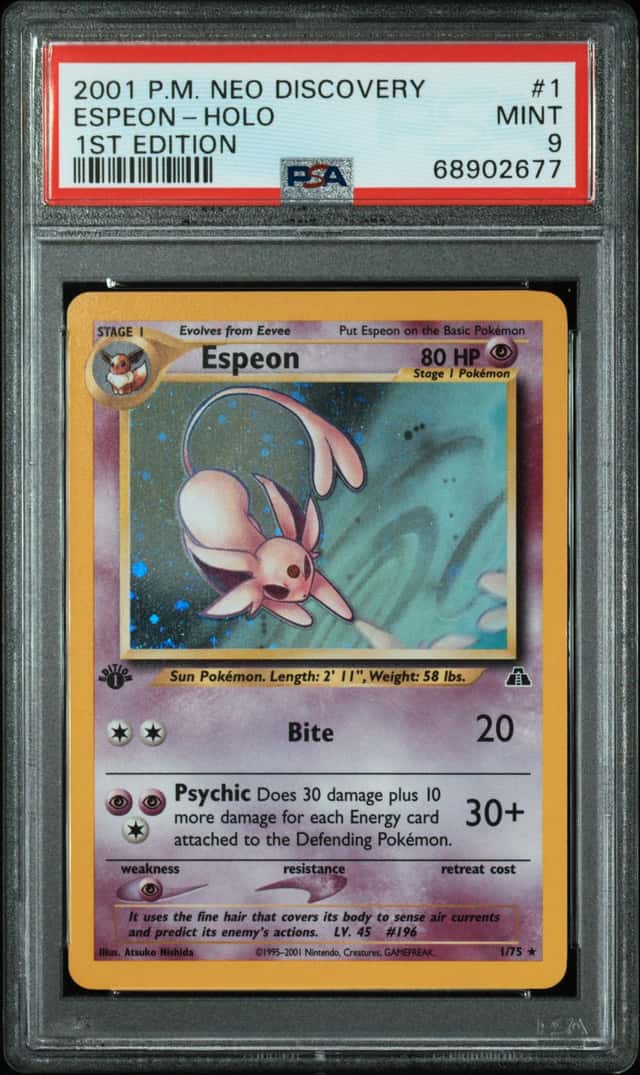 2001 Pokemon Neo Discovery 1st Edition Holo Espeon #1