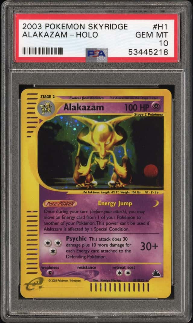 2003 Pokemon Skyridge Holo Alakazam #H1