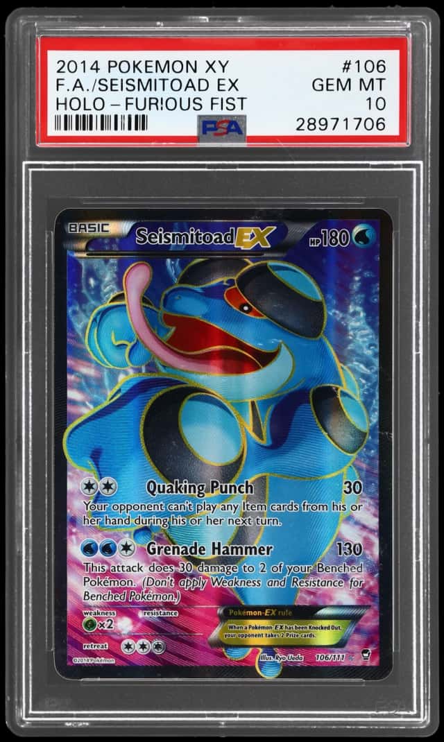 2014 Pokemon XY Furious Fists Holo Seismitoad Ex #106
