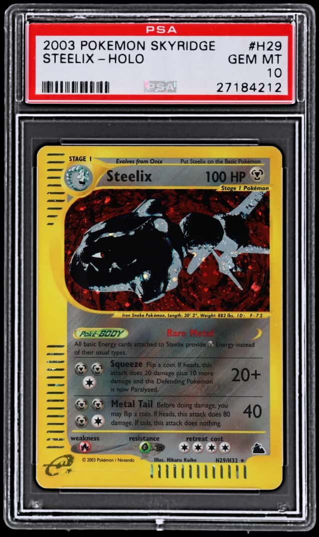 2003 Pokemon Skyridge Holo Steelix #H29