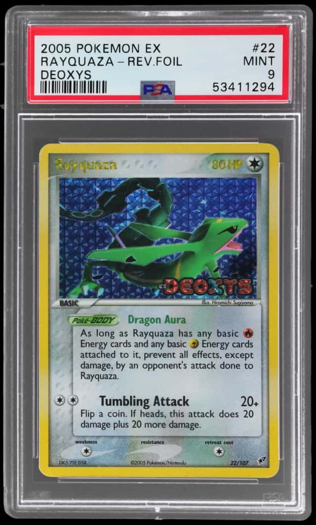 2005 Pokemon Ex Deoxys Reverse Holo Rayquaza #22