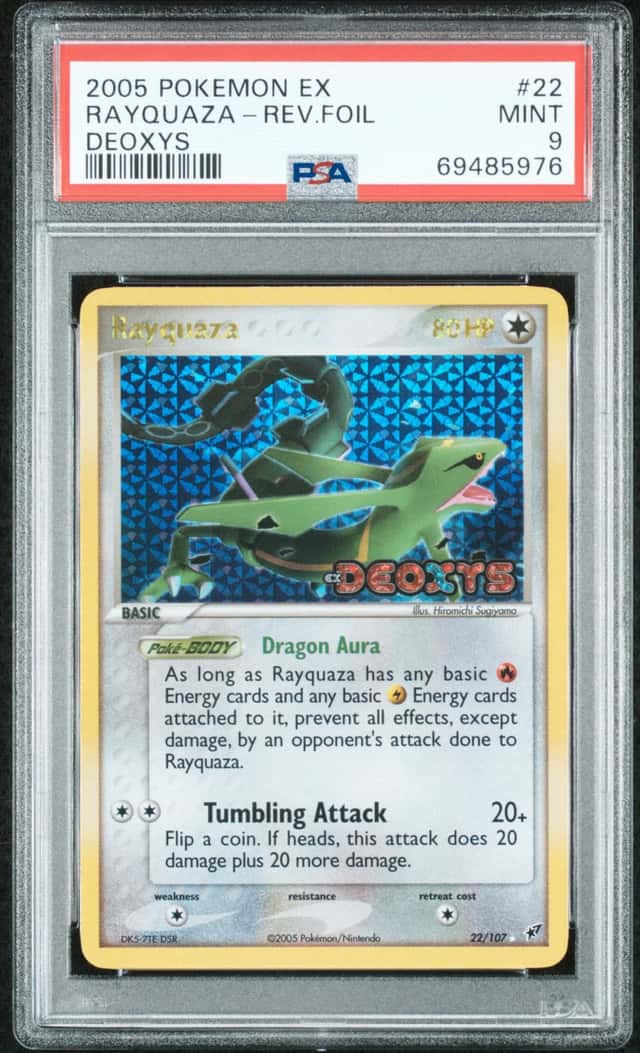 2005 Pokemon Ex Deoxys Reverse Holo Rayquaza #22