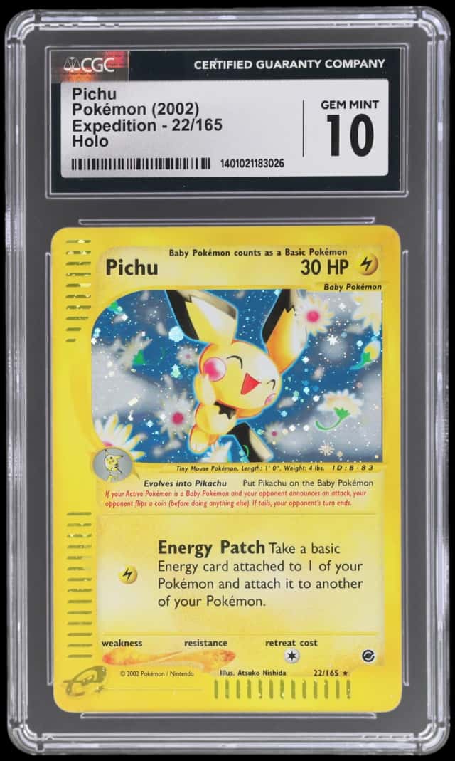 2002 Pokemon Expedition Holo Pichu #22
