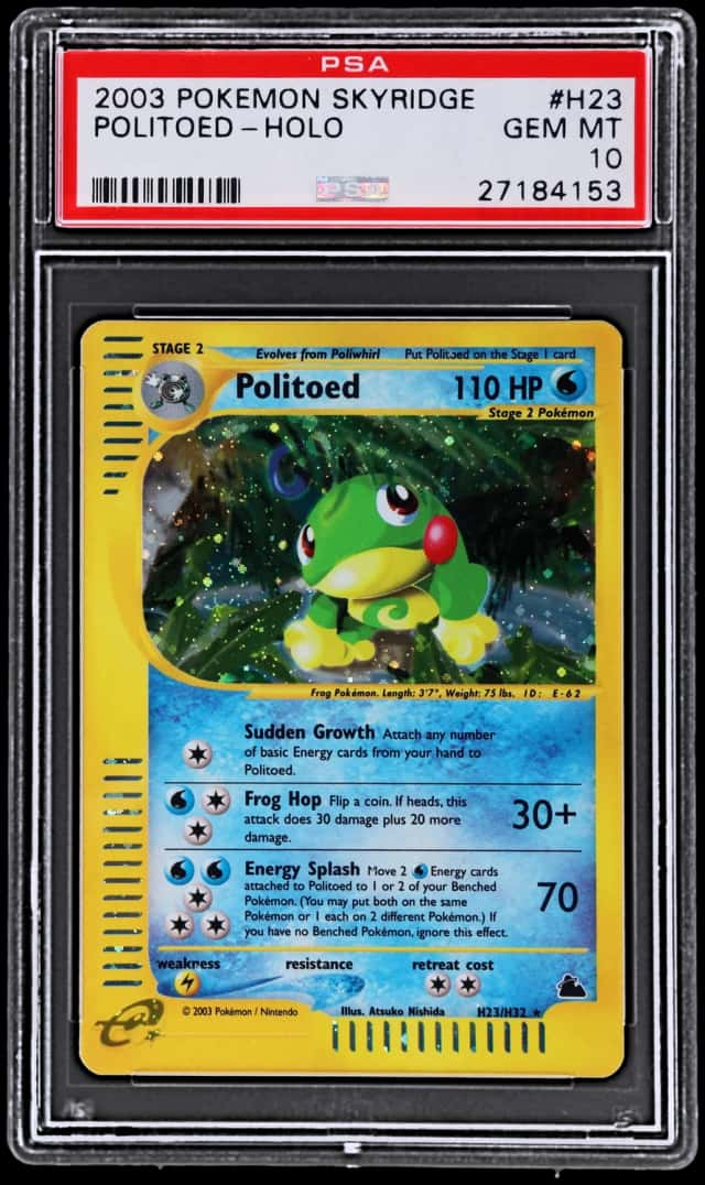 2003 Pokemon Skyridge Holo Politoed #H23