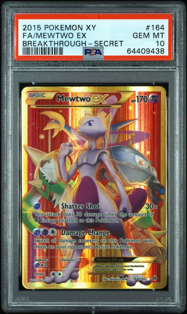 2015 Pokemon XY Breakthrough Secret Rare Mewtwo Ex #164
