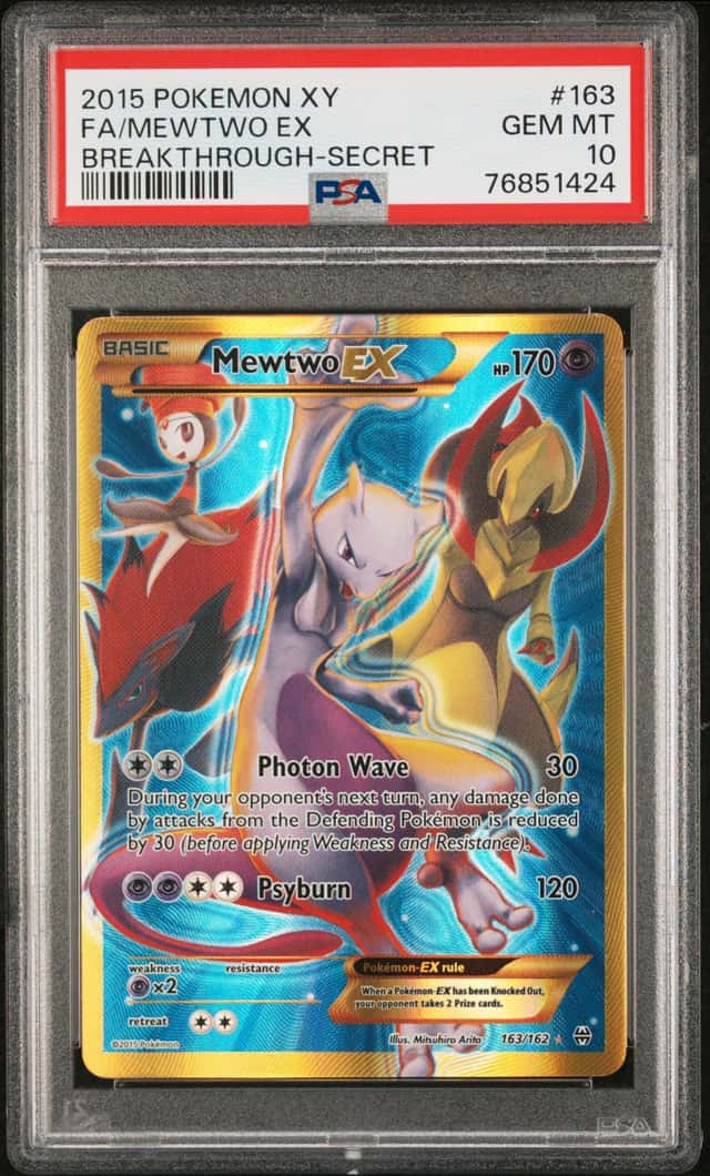 2015 Pokemon Breakthrough XY Secret Rare Mewtwo Ex #163
